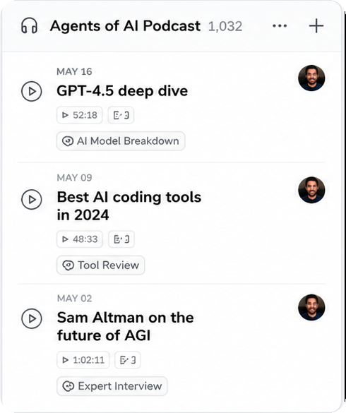 Podcast episodes